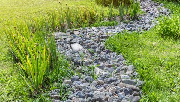 River Rock Garden Installation in Rockford