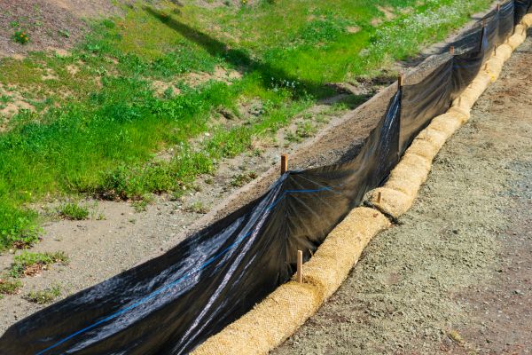Straw Wattle Installation in Rockford